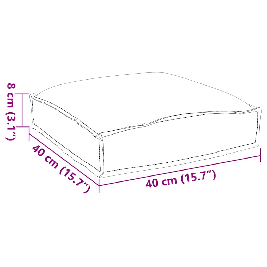 Pude 4 stk. Oxford stof Flerfarvet 40 x 40 x 8 cm