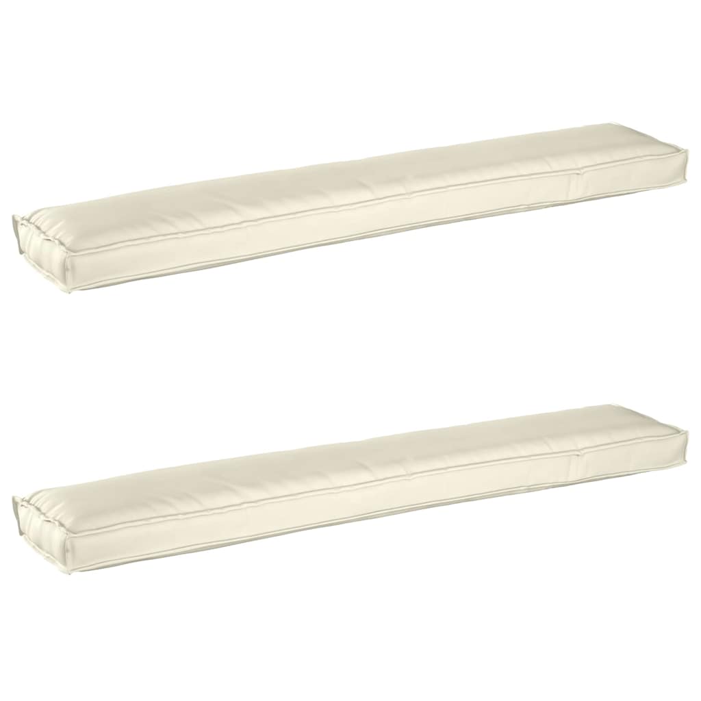 Palle Pudesæt 2 stk. Oxford Stof Cremefarvet 200 x 40 x 8 cm
