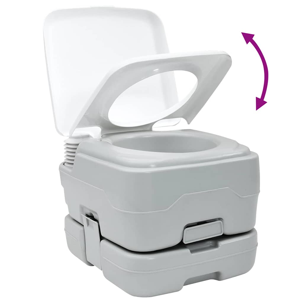 Camping toilet Grå og Hvid 41,5 x 36,5 x 30 cm Polyethylen