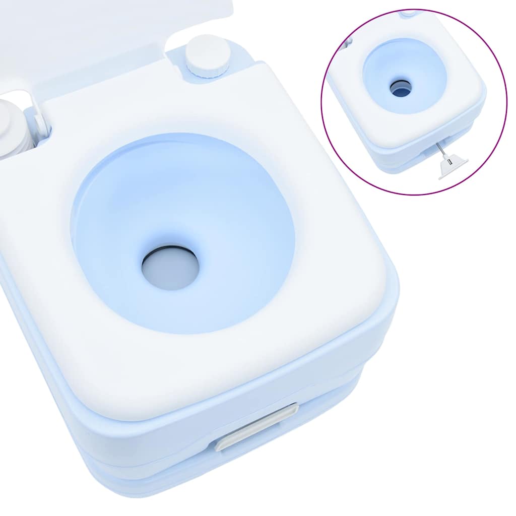 Camping toilet Lyseblå og Hvid 41,5 x 36,5 x 30 cm Polyethylen