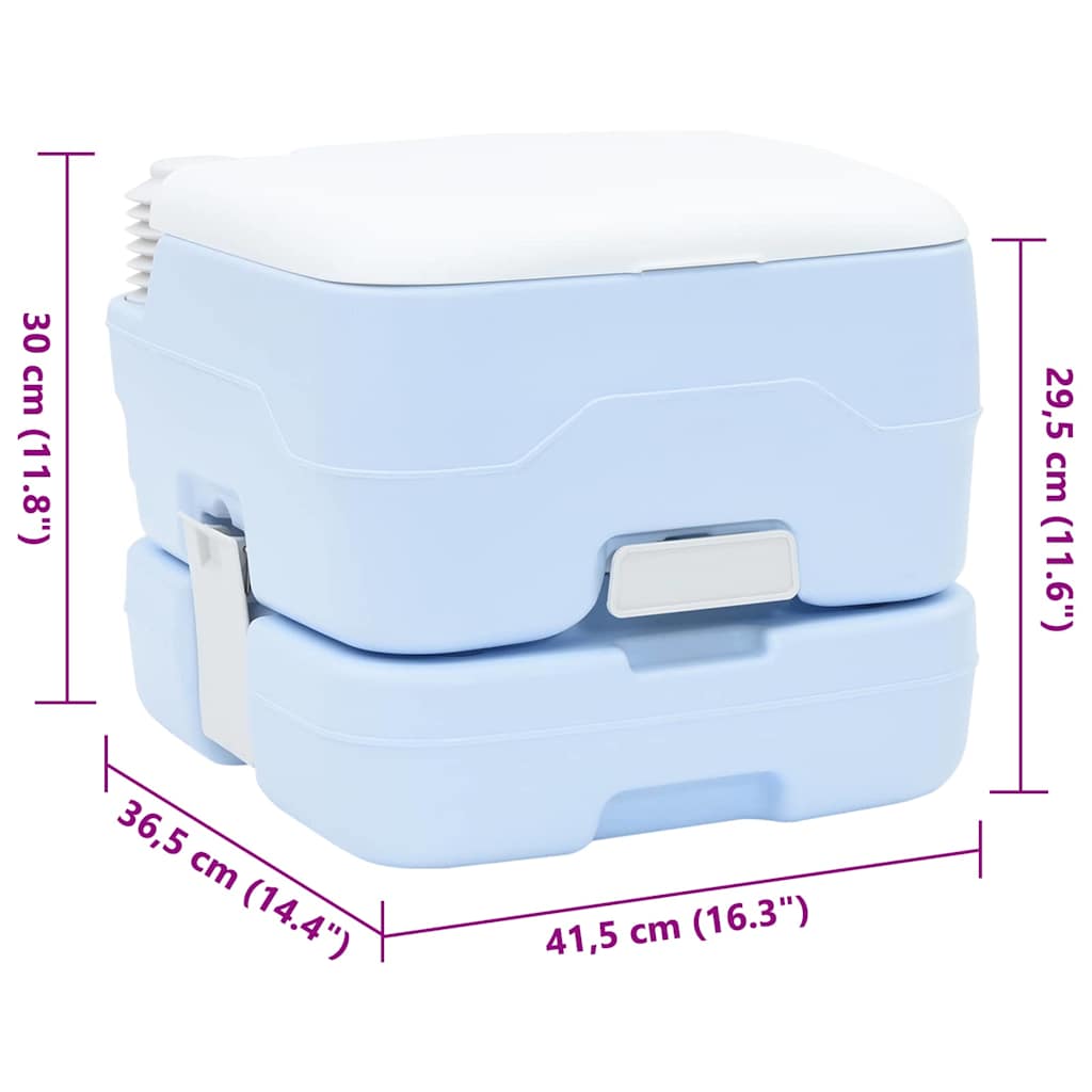 Camping toilet Lyseblå og Hvid 41,5 x 36,5 x 30 cm Polyethylen