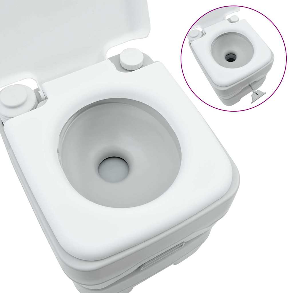 Camping toilet Grå og Hvid 41,5 x 36,5 x 42 cm Polyethylen