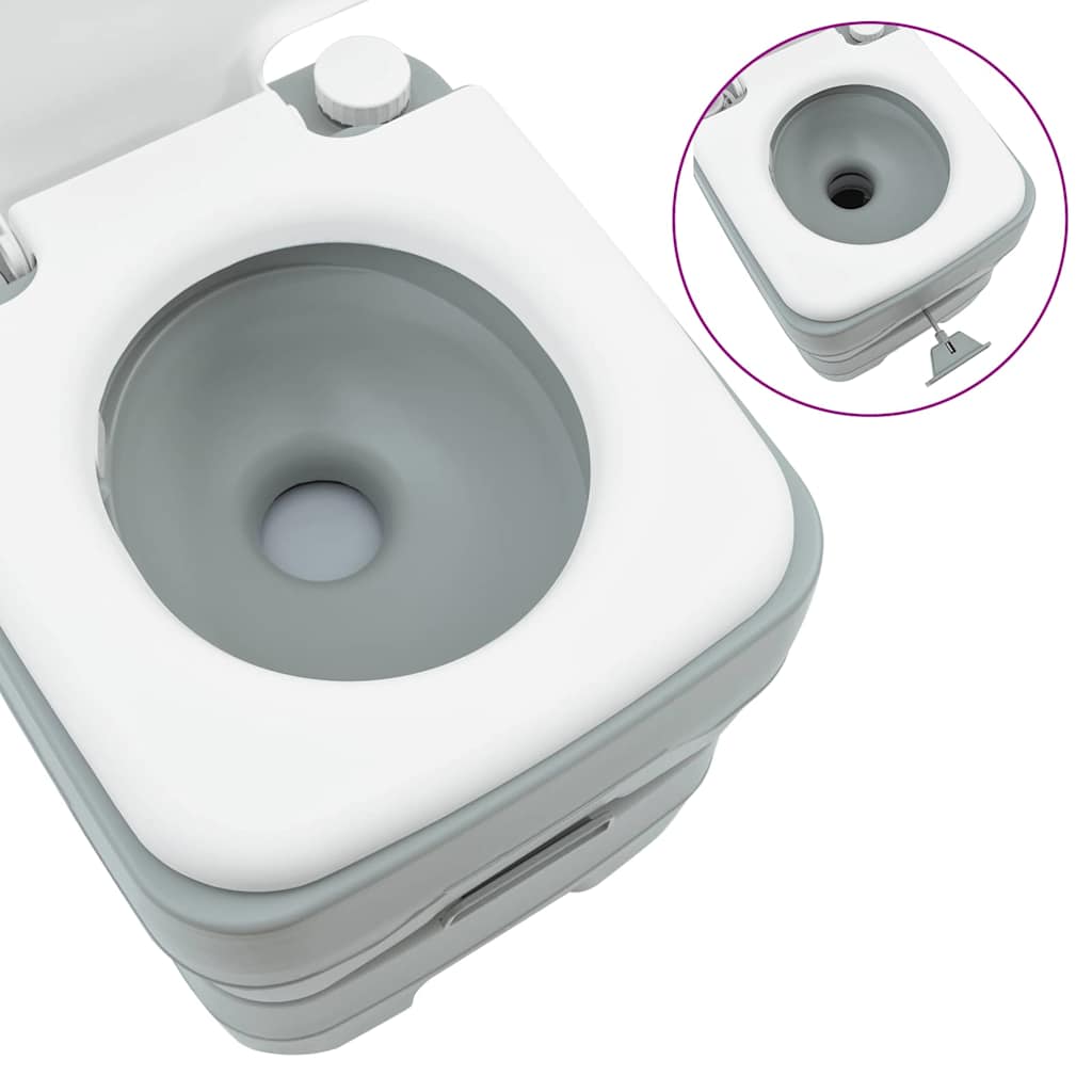 Camping toilet Grå 41,5 x 36,5 x 42 cm Høj-densitet Polyethylen