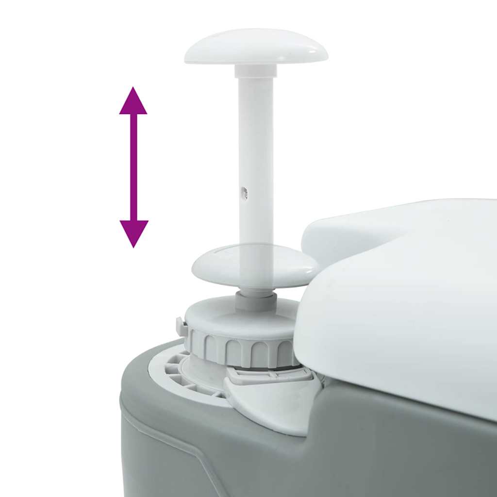 Camping toilet Grå 41,5 x 36,5 x 42 cm Høj-densitet Polyethylen