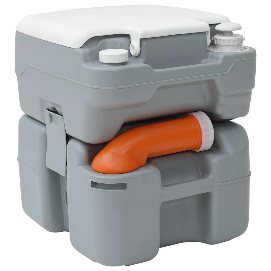 Camping toilet Grå 41,5 x 36,5 x 42 cm Høj-densitet Polyethylen