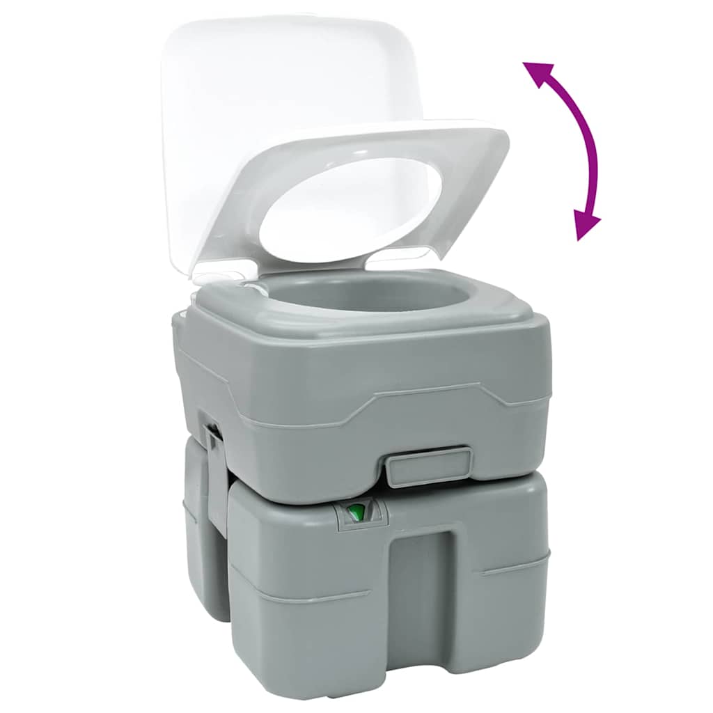 Camping toilet Grå 41,5 x 36,5 x 42 cm Høj-densitet Polyethylen