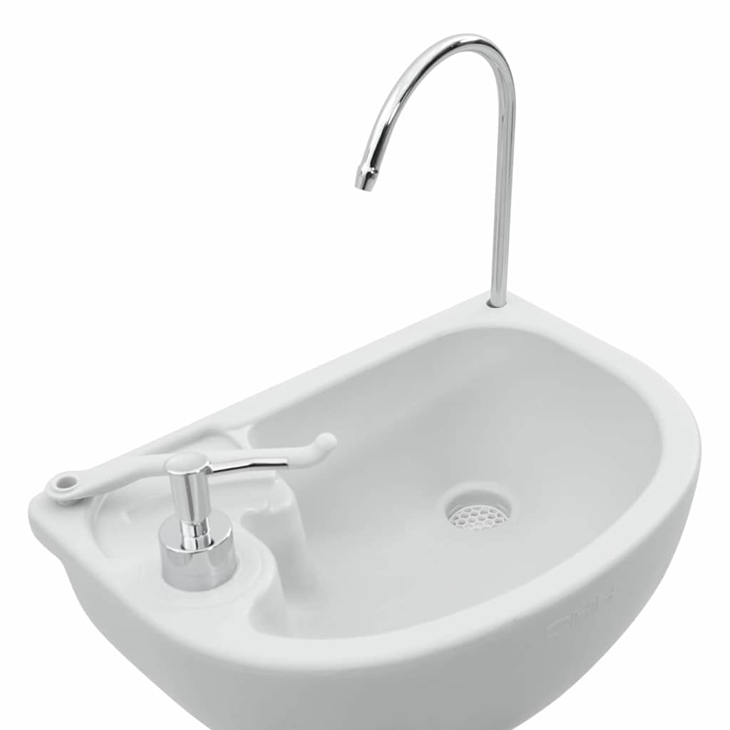 Camping Toilet Sæt 2 stk. Blå og Hvid Høj-densitet Polyethylen