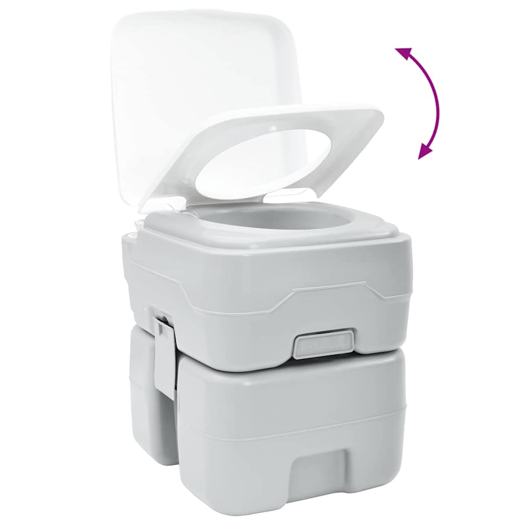 Camping toilet Grå 41,5 x 36,5 x 42 cm Høj-densitet Polyethylen