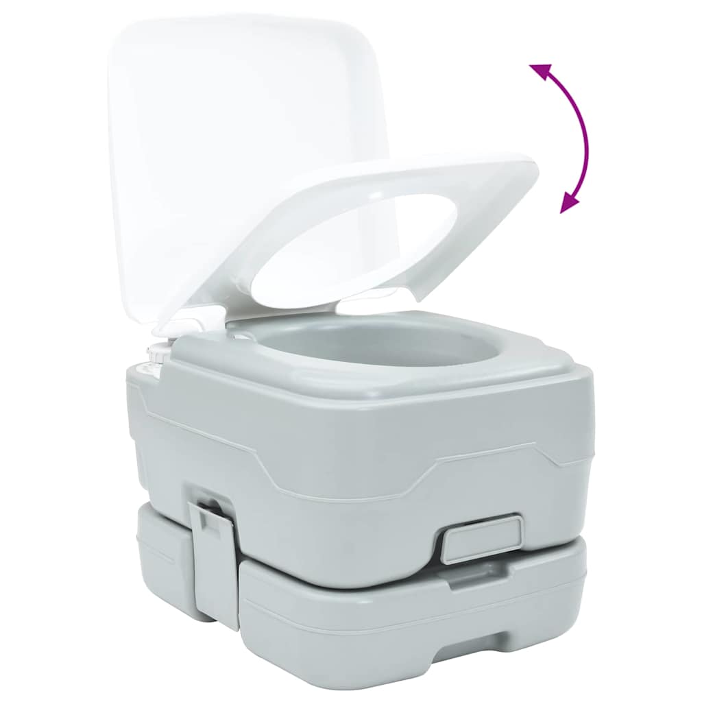 Camping toilet Grå og Hvid 41,5 x 36,5 x 30 cm Polyethylen