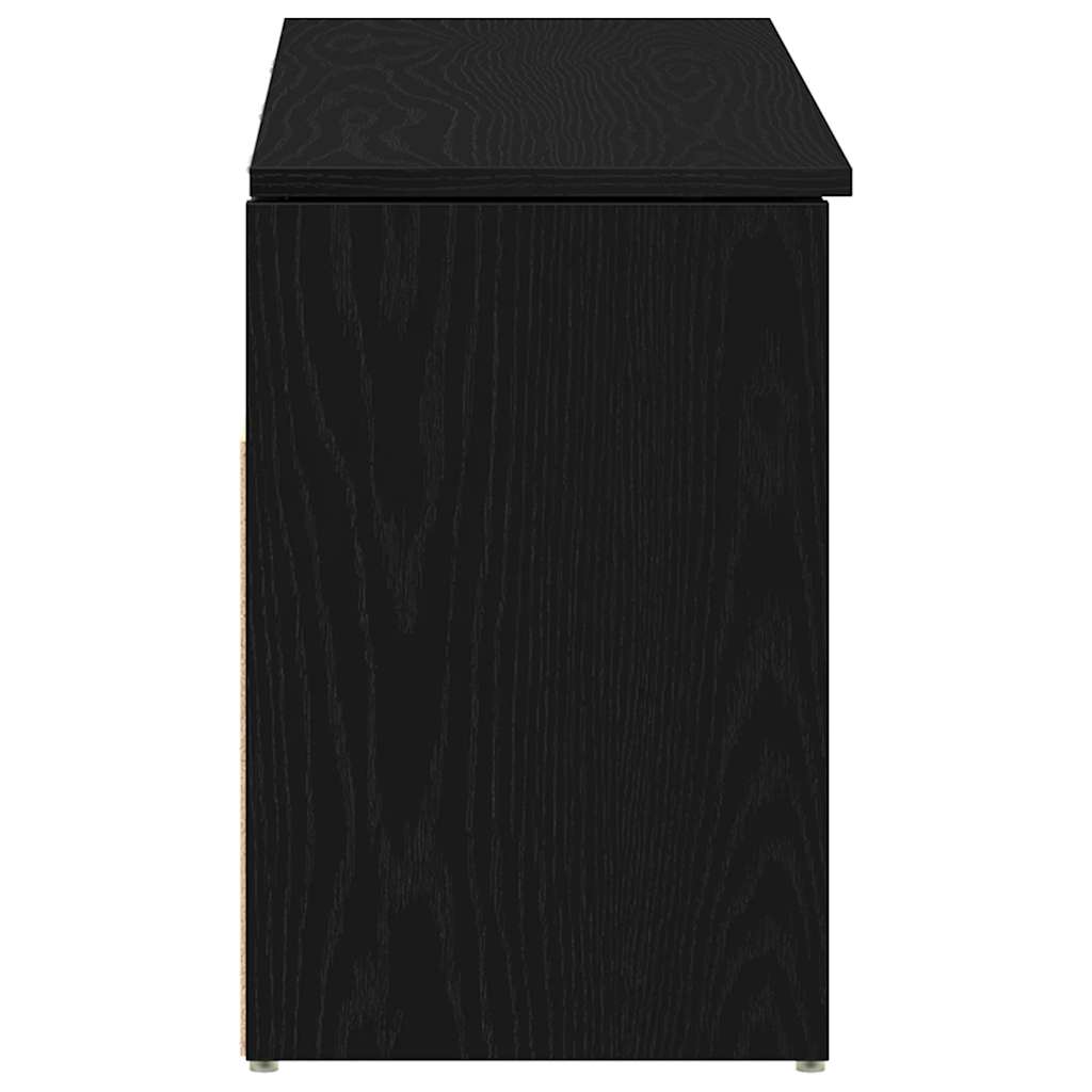 skobænk 102x30,5x45 cm konstrueret træ sort egetræsfarve