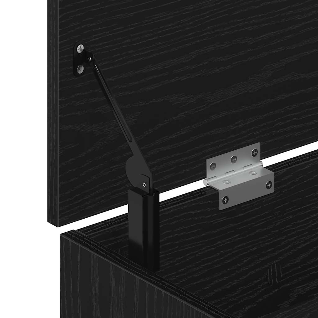 skobænk 102x30,5x45 cm konstrueret træ sort egetræsfarve