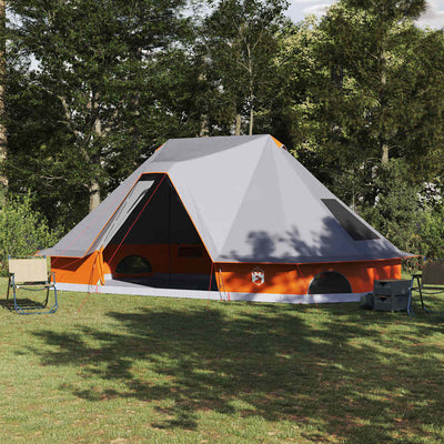 Tipi telt 10-personers Grå og orange taft