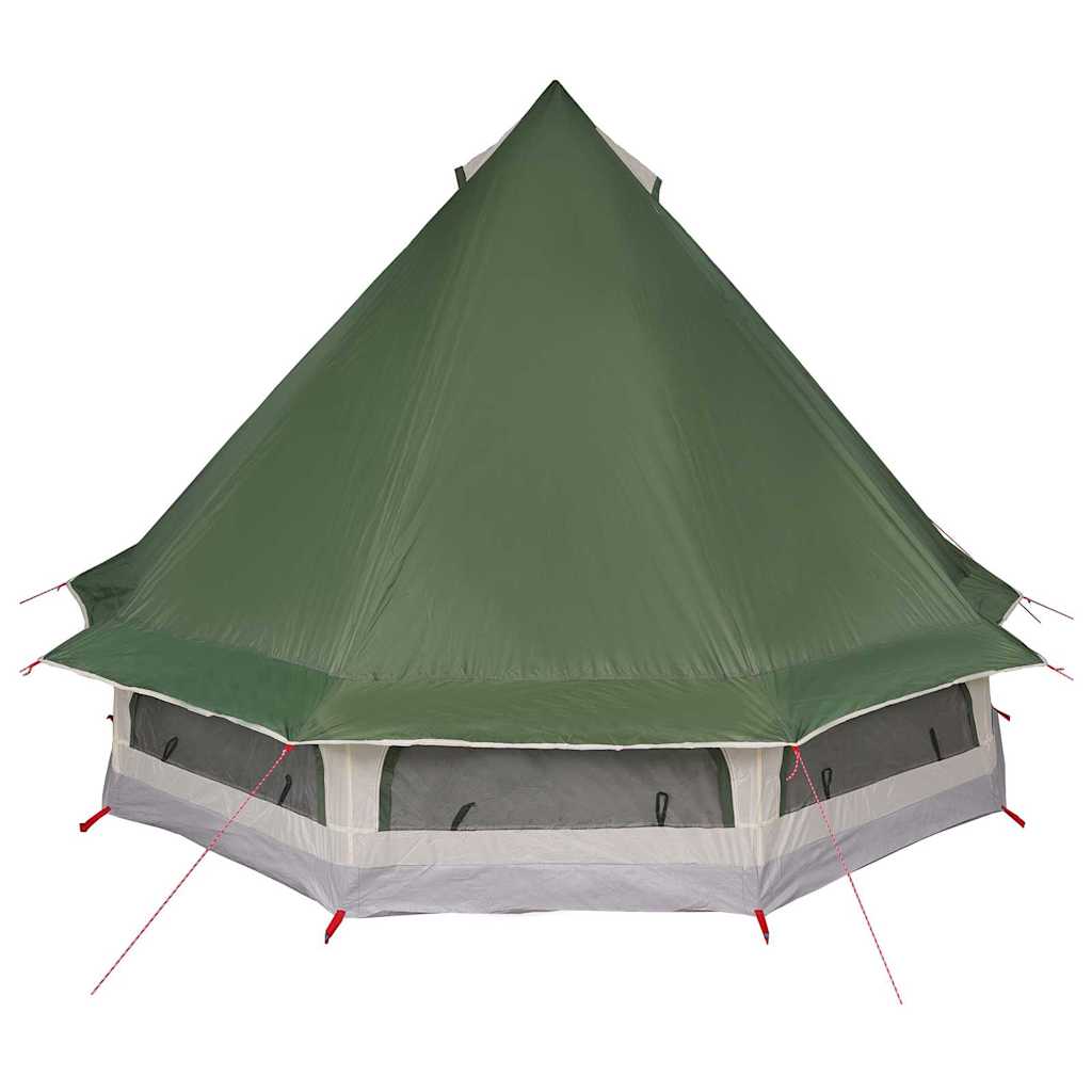 Tipi telt med tag med opbevaring Grøn 404 x 370 x 270 cm taft