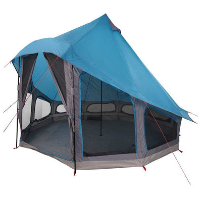 Tipi telt med tag med opbevaring Blå 404 x 370 x 270 cm taft
