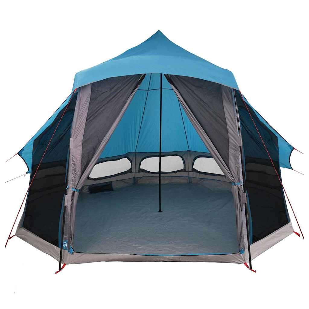 Tipi telt med tag med opbevaring Blå 404 x 370 x 270 cm taft