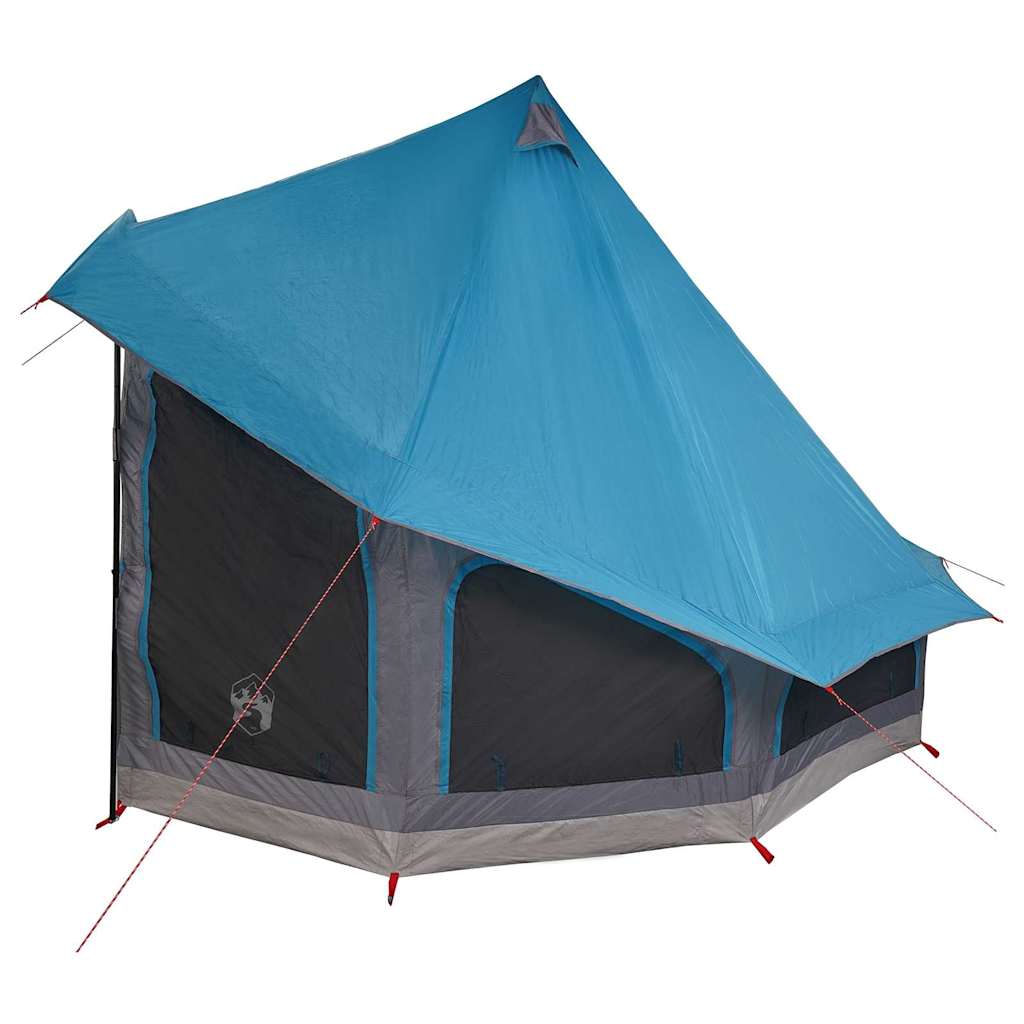 Tipi telt med tag med opbevaring Blå 404 x 370 x 270 cm taft