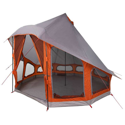 Tipi telt med tag Grå og orange 404 x 370 x 270 cm taft