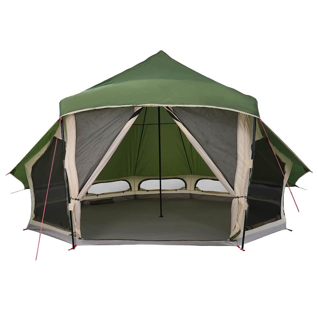 Tipi telt med tag med opbevaring Grøn 508 x 470 x 300 cm taft