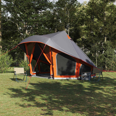 Tipi telt med tag Grå og orange 508 x 470 x 300 cm taft