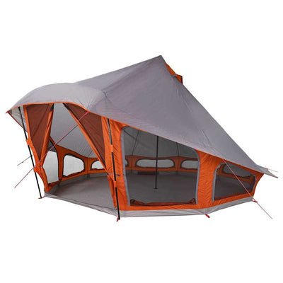 Tipi telt med tag Grå og orange 508 x 470 x 300 cm taft