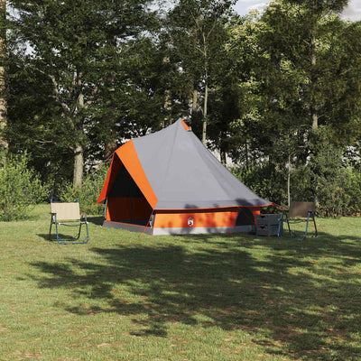 Tipi telt 8-personers Grå og orange taft