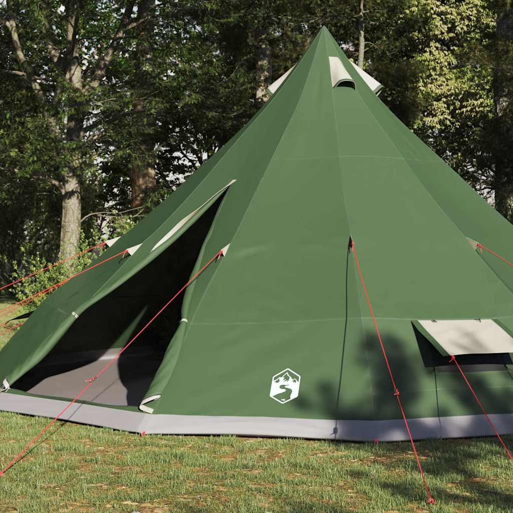 Tipi telt med tag med opbevaring Grøn 560 x 560 x 300 cm taft