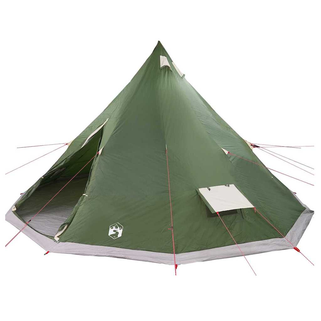 Tipi telt med tag med opbevaring Grøn 560 x 560 x 300 cm taft