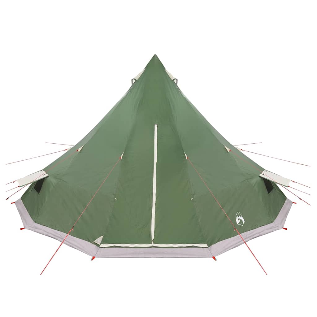 Tipi telt med tag med opbevaring Grøn 560 x 560 x 300 cm taft