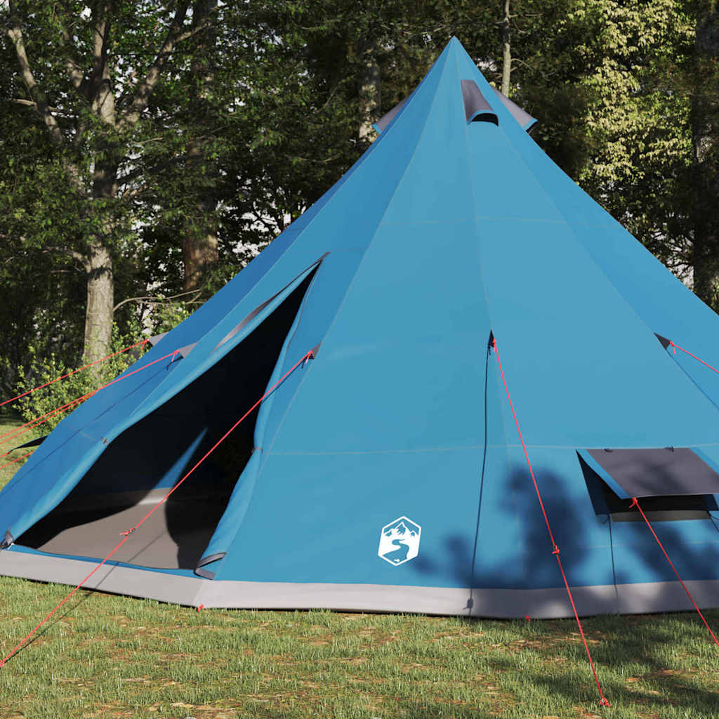 Tipi telt med tag med opbevaring Blå 560 x 560 x 300 cm taft