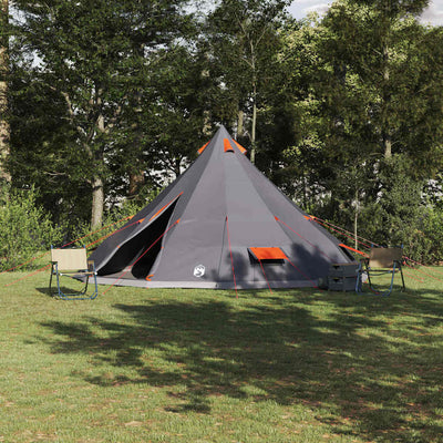 Tipi telt med tag Grå og orange 560 x 560 x 300 cm taft