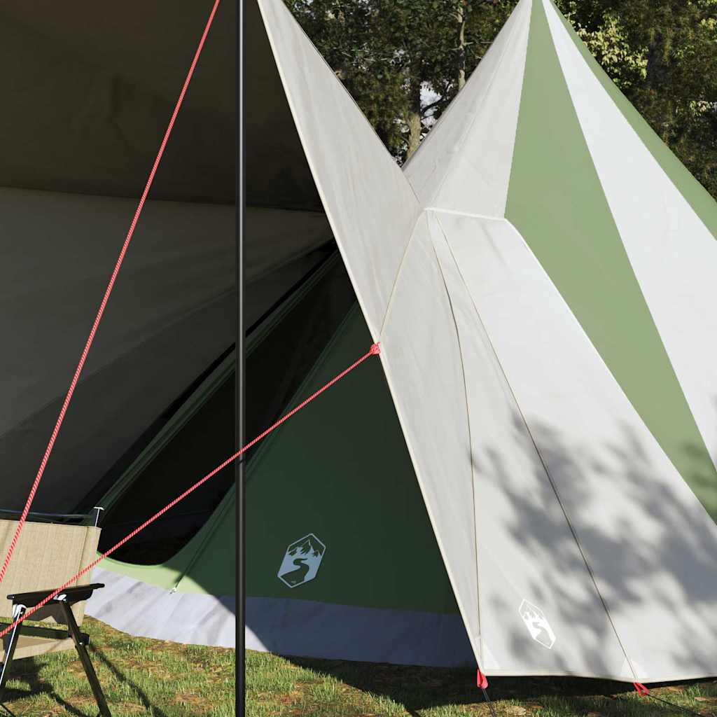 Tipi telt med tag med opbevaring Grøn 510 x 690 x 330 cm taft