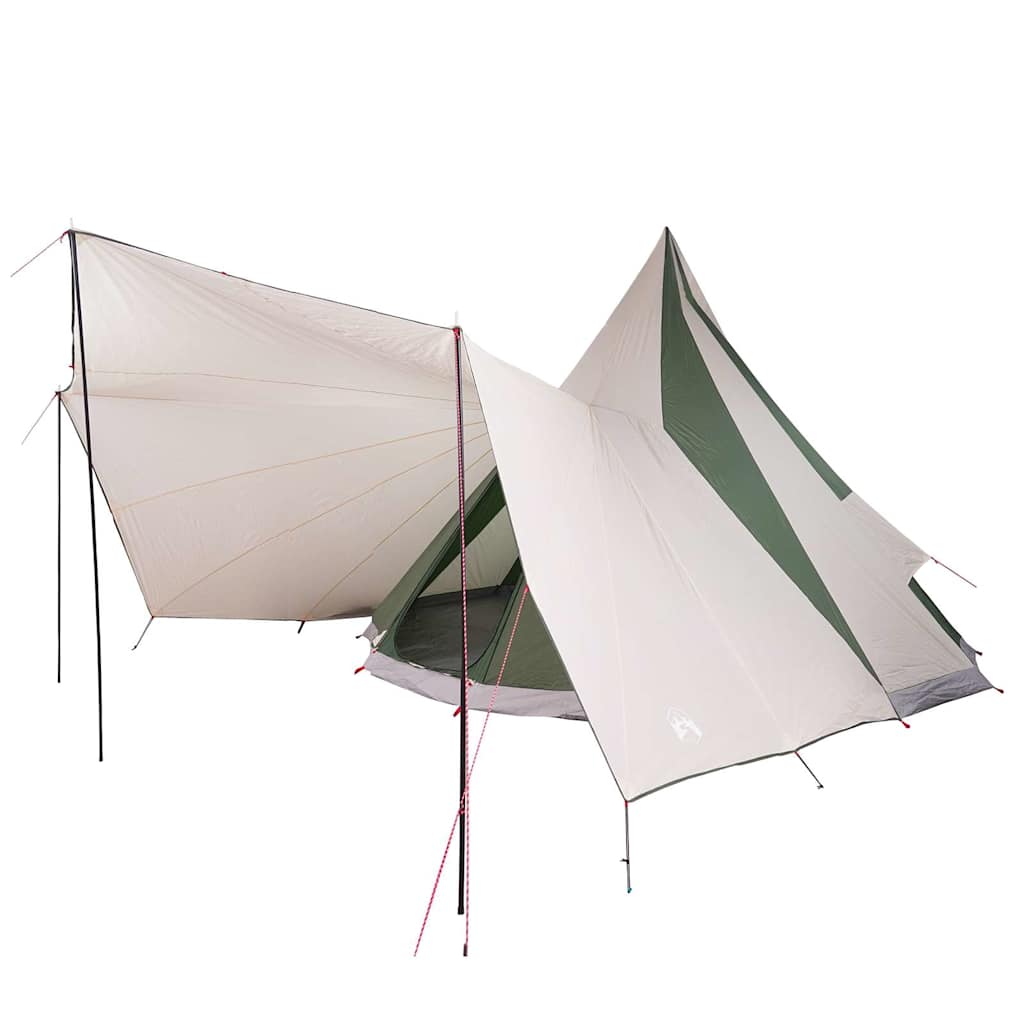 Tipi telt med tag med opbevaring Grøn 510 x 690 x 330 cm taft