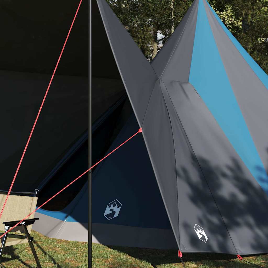 Tipi telt med tag med opbevaring Blå 510 x 690 x 330 cm taft