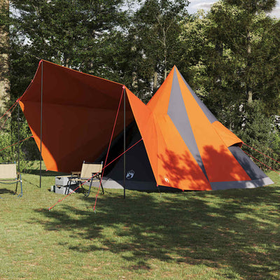 Tipi telt med tag Grå og orange 510 x 690 x 330 cm taft