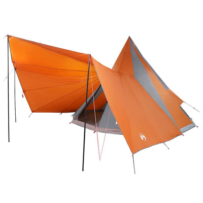 Tipi telt med tag Grå og orange 510 x 690 x 330 cm taft