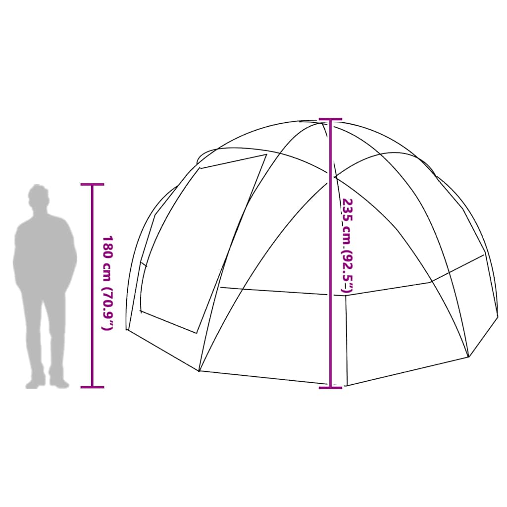 Dome Telt med tag med opbevaring Blå 475 x 475 x 235 cm taft