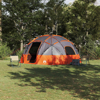 Dome Telt med tag Grå og orange 475 x 475 x 235 cm taft