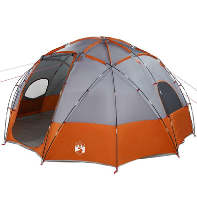 Dome Telt med tag Grå og orange 475 x 475 x 235 cm taft