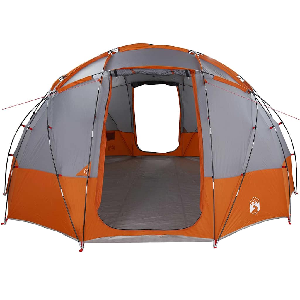 Dome Telt med tag Grå og orange 475 x 475 x 235 cm taft