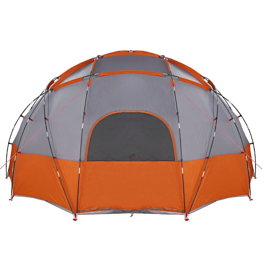 Dome Telt med tag Grå og orange 475 x 475 x 235 cm taft