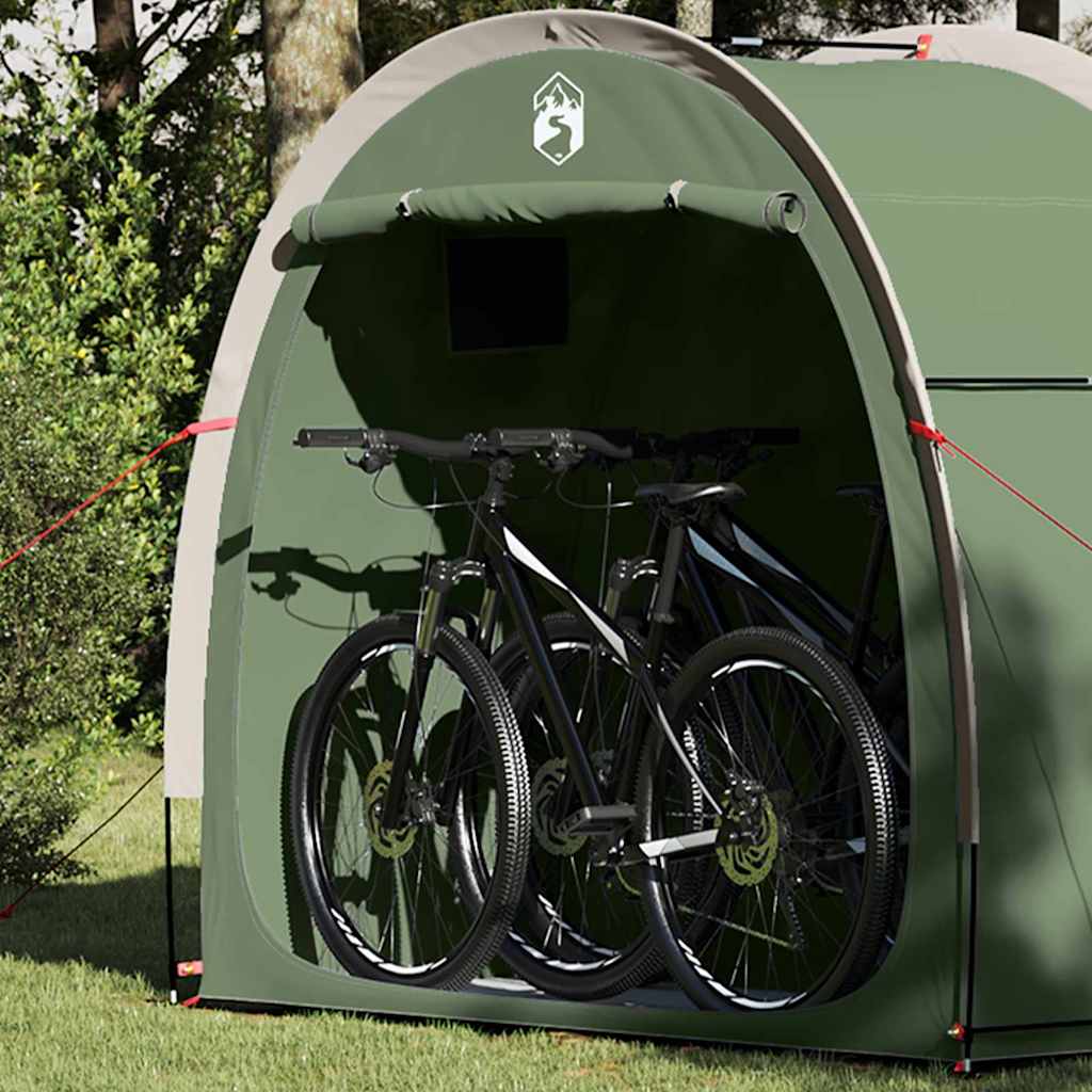 Cykelopbevaringstelt 210 x 90 x 174 cm Vandtæt Grøn