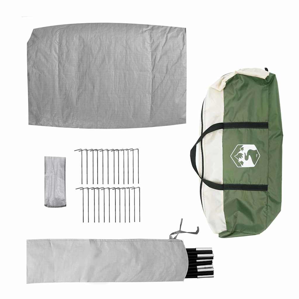 Dome Telt 4-personers Vandtæt Grøn taft