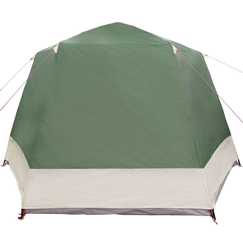Camping telt Hytte med tag Grøn 420 x 420 x 227 cm Polyester