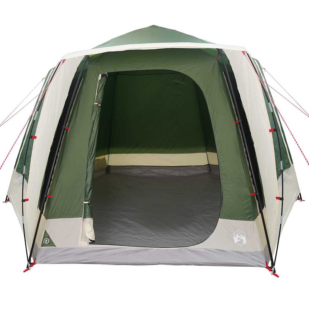 Camping telt Hytte med tag Grøn 420 x 420 x 227 cm Polyester