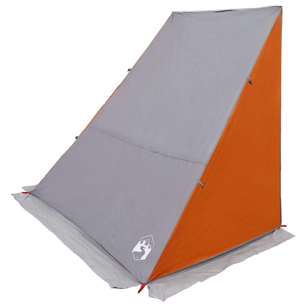 Bagklapstelt Grå og orange 140/190 x 150 x 185 cm taft Vandtæt