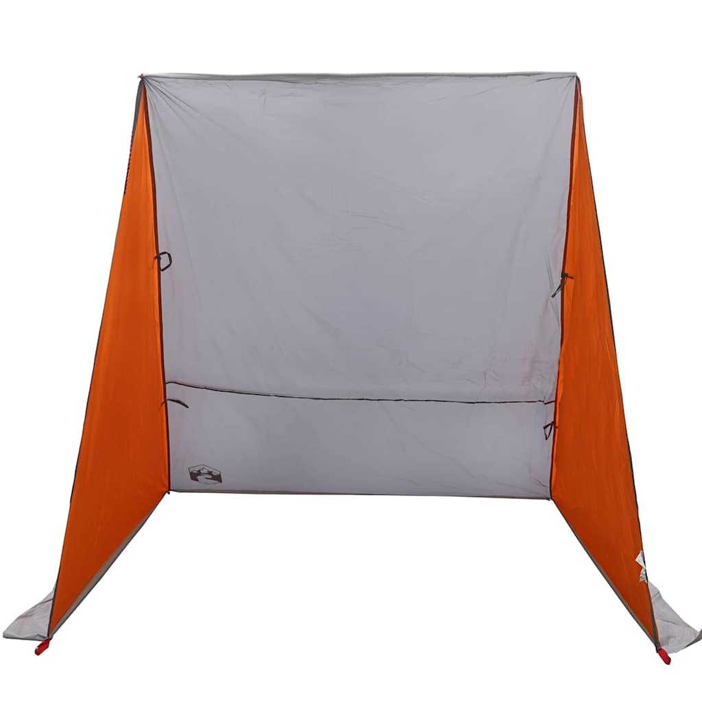 Bagklapstelt Grå og orange 140/190 x 150 x 185 cm taft Vandtæt