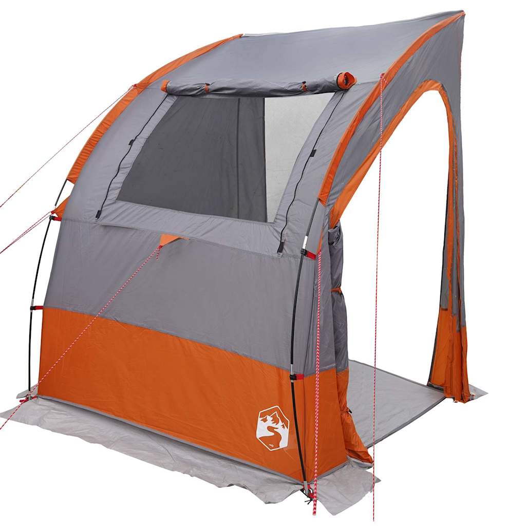 Bagklapstelt 194 x 180 x 210 cm Grå og orange taft