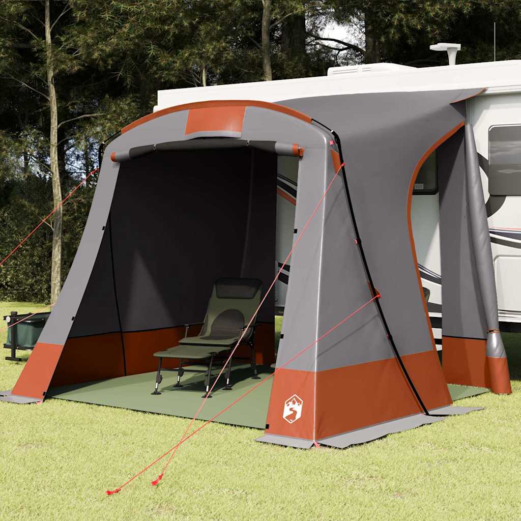 Bagklapstelt personer 285 x 255 x 245 cm Grå og orange taft