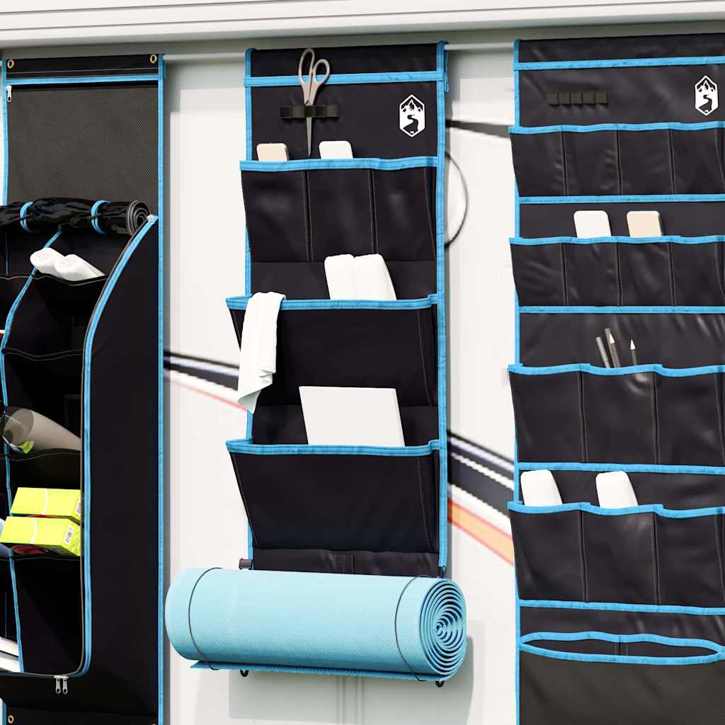 Opbevaringspose med opbevaring Sort og Blå 91 x 47,5 cm oxford