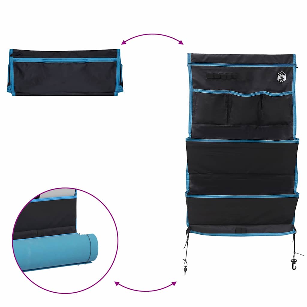 Opbevaringspose med opbevaring Sort og Blå 91 x 47,5 cm oxford